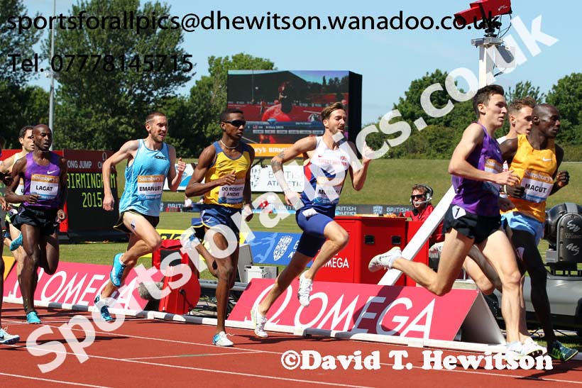 Mens 1500 metres, IAAF Diamond League, Birmingham. Photo: David T. Hewitson/Sports for All Pics